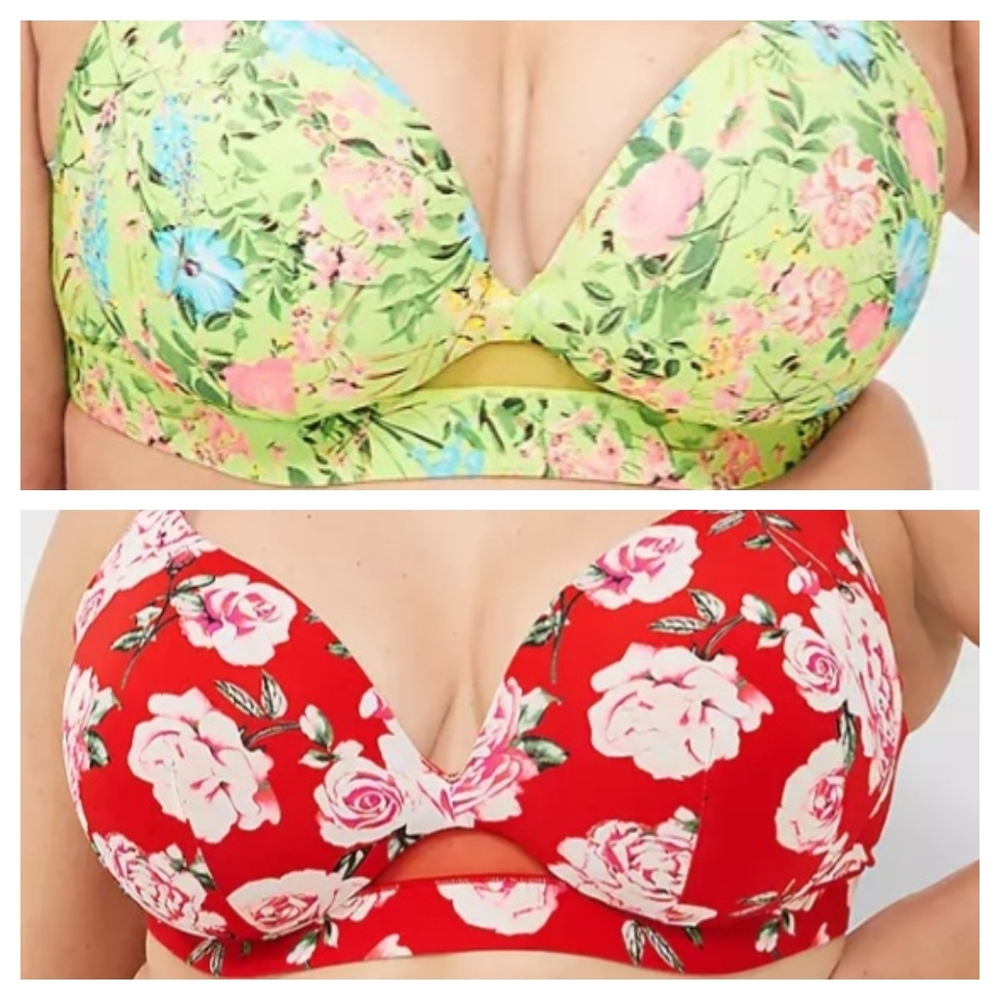 TWO 44C Cacique Floral Lightly-lined Bras